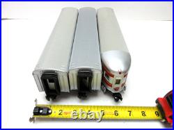 Lionel Santa Fe The Chief Red Stripe Streamline Passenger 3 Pc Set O Gauge