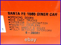 Lionel Santa Fe The Chief Red Stripe Streamline Passenger 3 Pc Set O Gauge
