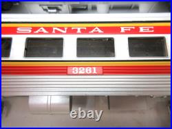Lionel Santa Fe The Chief Red Stripe Streamline Passenger 3 Pc Set O Gauge