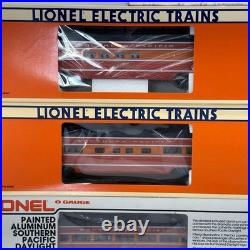 Lionel Southern Pacific Daylight Aluminum 7 Car Passenger Set O Used 4 Dome Cars