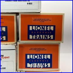 Lionel Southern Pacific Daylight Aluminum 7 Car Passenger Set O Used 4 Dome Cars