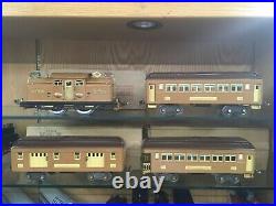 Lionel Standard Scale Brown Baby State Set with 309, 310, 312 Passenger Cars EXOB