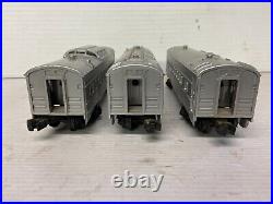 Lionel Trains postwar 2408 2409 2410 Illuminated Santa Fe 3-Car Passenger Set EX