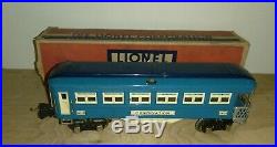 Lionel Vintage O Prewar Blue Comet Passenger Cars 2613, 2614, 2615 Nice Set