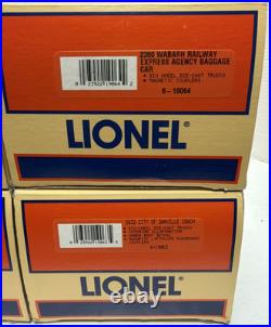 Lionel Wabash Madison Passenger 4-car Set 6-19062 6-19063 6-19064 6-19065 Nib