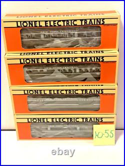 Lot Lionel 4 Car Passenger Set New York Central O-Ga 6-16066, 87, 89. 90 NEW