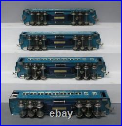 MTH 10-5058 Standard Gauge TT Blue Comet Passenger Set withNickel Trim (Set of 4)