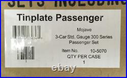 MTH 10-5070 Tinplate Mojave 300 Series 3-Car Passenger Set Std Gauge NEW