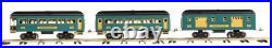 MTH 10-5075 Tinplate 300 Series Std Gauge 3-Car Passenger Set 2-Tone Blue NIB