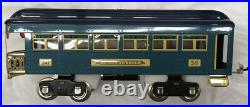 MTH 10-5075 Tinplate 300 Series Std Gauge 3-Car Passenger Set 2-Tone Blue NIB