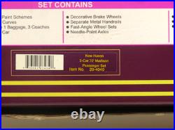 MTH 20-4040 New Haven 70' Madison 5-Car Passenger Set LN