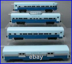 MTH 20-6018 O Santa Fe Blue 60' Aluminum Passenger Car Set (Set of 4) LN/Box