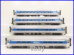 MTH 20-6520 Metra Amfleet 4-Car Passenger Set NIB