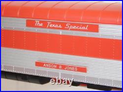 MTH 20-6528 TEXAS SPECIAL 5-Car 70' Streamlined Passenger Set Ribbed Premier O