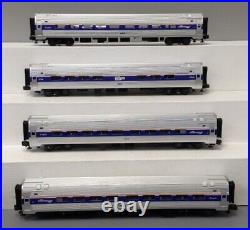 MTH 20-6531 O Gauge Amtrak Amfleet 4-Car Passenger Set LN