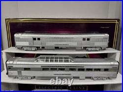 MTH 20-6545 CB&Q California Zephyr 70' streamlined passenger 5-car set VG+ MTH 20-6545 CB&Q California Zephyr 70' streamlined passenger 5-car set VG+