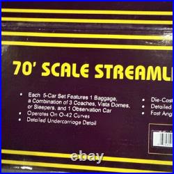 MTH 20-6551 Great Northern 5 Car 70' ABS Passenger Set- Smooth Rare