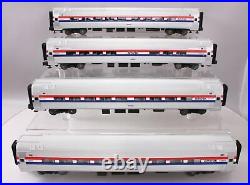 MTH 20-6555 O Amtrak 3-Stripe Amfleet Passenger Car Set (Set of 4) EX