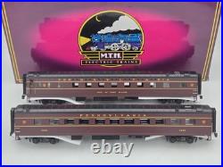 MTH 20-66010 Pennsylvania 2-Car 70' Sleeper + Diner Passenger Set NEW Tested