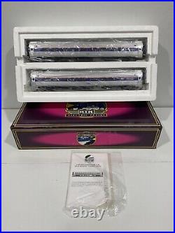 MTH 20-6656 Amtrak 5-Stripe 2-Car Amfleet Passenger Set