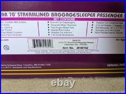 MTH 20-69152 Santa Fe 2-Car 70' Streamlined Baggage / Sleeper Passenger Set