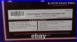MTH 256 O Gauge Electric Engine & 3 Car 710 Series Passenger Set. Orange? NEW