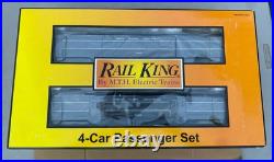 MTH 30-67133 O Rail King NYC 60' ABS Passenger Smooth & Vista 4 Car Set New Box MTH 30-67133 O Rail King NYC 60' ABS Passenger Smooth & Vista 4 Car Set New Box