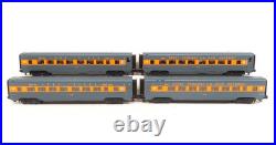 MTH 30-68260 Long Island 60' Streamlined Coach 4 Car Passenger Set LN