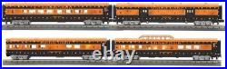 MTH 30-68282 RailKing Halloween 4-Car 60' Streamlined Passenger Set withLEDs -NEW