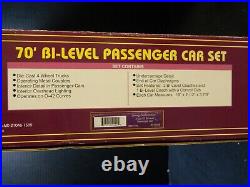 MTH 70' Bi Level Passenger 4 Car Chicago North Western Set #20-6558 New In Box
