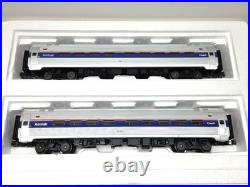 MTH Amtrak Amfleet 4-Car Coach Cafe Passenger Set O Gauge Model Train 1/48 RR