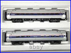 MTH Amtrak Amfleet 4-Car Coach Cafe Passenger Set O Gauge Model Train 1/48 RR