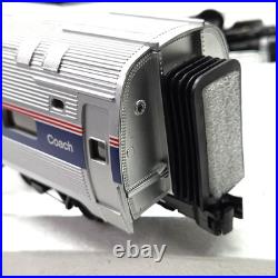 MTH Amtrak Amfleet 4-Car Coach Cafe Passenger Set O Gauge Model Train 1/48 RR