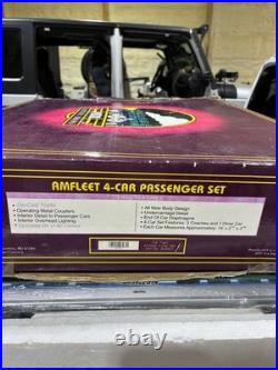 MTH Cal Train Amfleet 4-Car Passenger Set 20-6521 Car # 304, 520, 523, 527