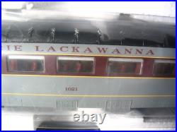 MTH HO ERIE LACKAWANNA PASSENGER (5 Car Set) PHOEBE SNOW. LEDs INTERIORS, NEW