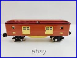 MTH MT-1025 O Gauge Tinplate Terra Cotta 600 Series 4-Car Passenger Set with Box