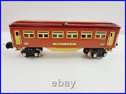 MTH MT-1025 O Gauge Tinplate Terra Cotta 600 Series 4-Car Passenger Set with Box