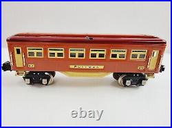 MTH MT-1025 O Gauge Tinplate Terra Cotta 600 Series 4-Car Passenger Set with Box
