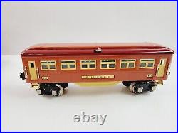 MTH MT-1025 O Gauge Tinplate Terra Cotta 600 Series 4-Car Passenger Set with Box