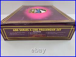 MTH MT-1025 O Gauge Tinplate Terra Cotta 600 Series 4-Car Passenger Set with Box