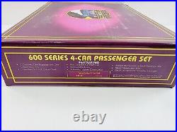 MTH MT-1025 O Gauge Tinplate Terra Cotta 600 Series 4-Car Passenger Set with Box