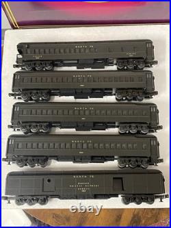 MTH MT 20-4007 Santa Fe 5 Car 70' Madison Heavyweight Passenger Set 1995 Green O