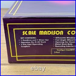 MTH MT-4108 Southern Crescent O 3 Rail Madison Car Passenger Set Limited NIB