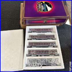 MTH MT-6009 Santa Fe Striped Aluminum Car Passenger Set 3 Rail Rare With Box