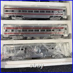 MTH MT-6009 Santa Fe Striped Aluminum Car Passenger Set 3 Rail Rare With Box