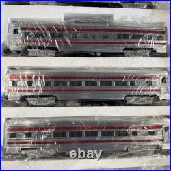 MTH MT-6009 Santa Fe Striped Aluminum Car Passenger Set 3 Rail Rare With Box