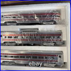 MTH MT-6009 Santa Fe Striped Aluminum Car Passenger Set 3 Rail Rare With Box