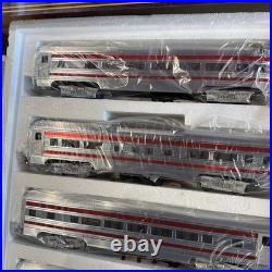MTH MT-6009 Santa Fe Striped Aluminum Car Passenger Set 3 Rail Rare With Box