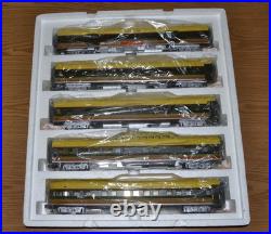 MTH O Gauge 70' 5 Car ABS Passenger Set Seaboard Ribbed No. 20-6515 Nice VIDEO
