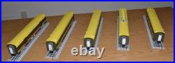 MTH O Gauge 70' 5 Car ABS Passenger Set Seaboard Ribbed No. 20-6515 Nice VIDEO